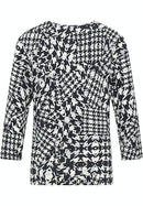 Round Neck Print T-Shirt - Black