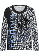 Long Sleeve Print T-Shirt - Black