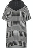 Check Poncho - Black