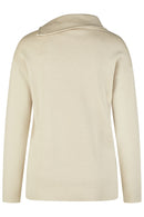 Zip Neck Sweatshirt - Sand