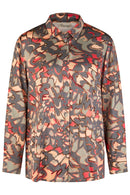 Long Sleeve Print Blouse - Taupe