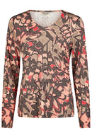 Barbara Lebek Long Sleeve Print T-Shirt - Taupe