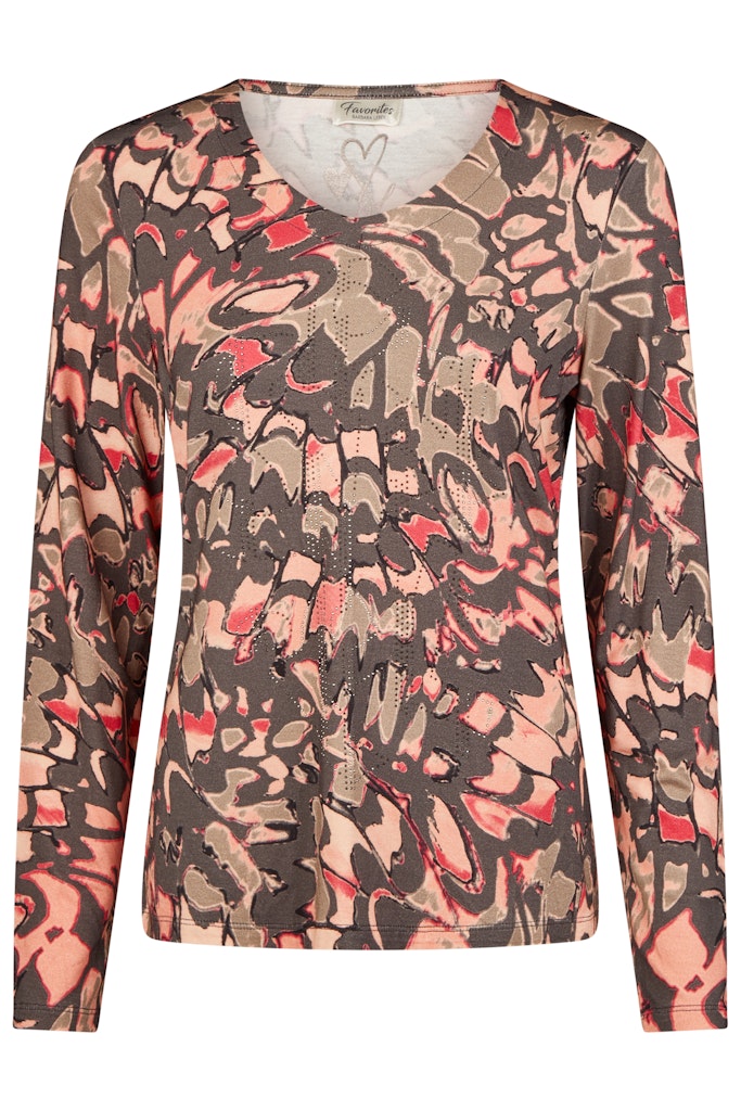Barbara Lebek Long Sleeve Print T-Shirt - Taupe