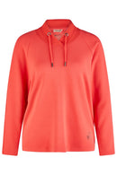 Drawstring Sweatshirt - Coral