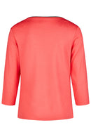 CORAL FRONT PRINTED TOP - Coral