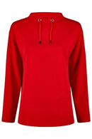 Drawstring Sweatshirt - Red