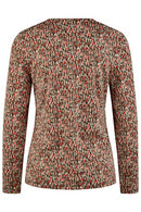 Long Sleeve Print T-Shirt - Red