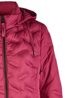 Hooded Quilted Jacket - Wild Berry