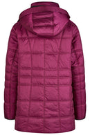 LONG QUILTED JACKET - Plum