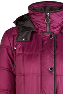 LONG QUILTED JACKET - Plum