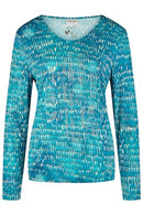 Long Sleeve Print T-Shirt - Green Ocean