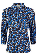 CIRCLE PRINT TOP - Navy