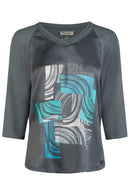 SATIN FRONT SHIRT - Titanium
