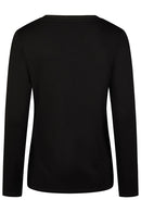 V NECK SHIRT - Black
