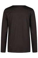 Front Print Long Sleeve T-Shirt - Black
