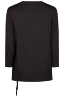 GREEN PATTERN FRONT TOP - Black