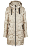 Hooded Down Coat - Sand