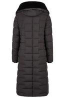 Functional Fake Fur Coat - Black