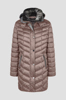 Fake Fur Hooded Jacket - Light Taupe