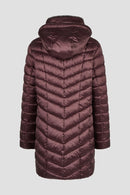 Fake Fur Hooded Jacket - Burgundy