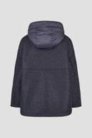 Hooded Woolen Jacket - Midnight Blue