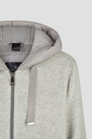 Hooded Woolen Jacket - Grey