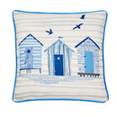 Beach Huts Outdoor Cushion 43 x 43CM - Blue