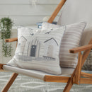Beach Huts Outdoor Cushion 43 x 43CM