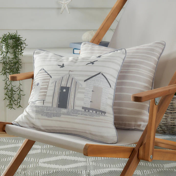 Beach Huts Outdoor Cushion 43 x 43CM