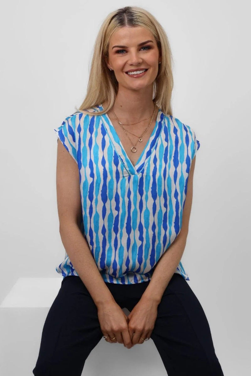 Becky Blouse - Blue Turquoise