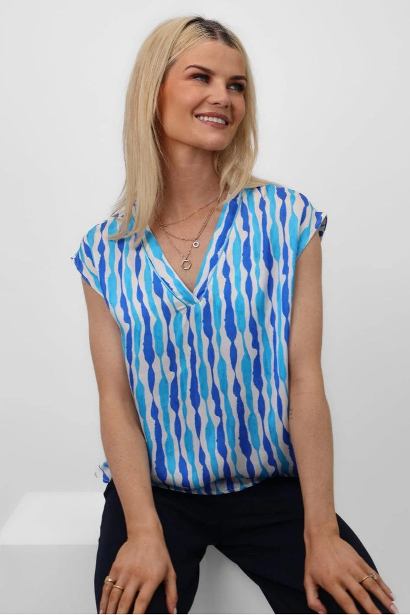 Becky Blouse - Blue Turquoise