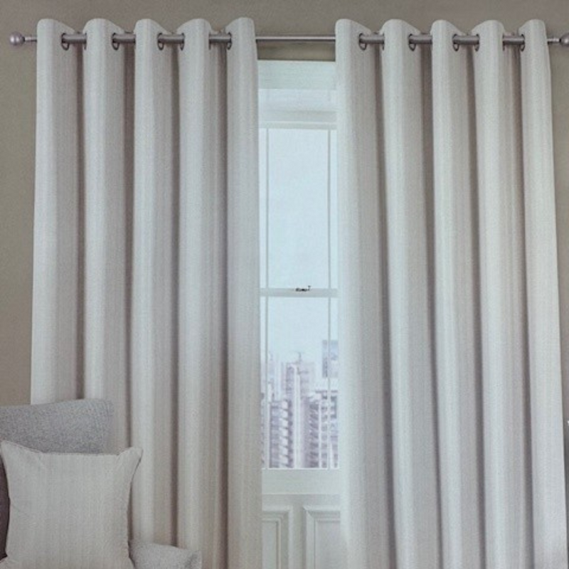 Jacob Eyelet Blackout Curtain - Beige