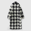 Be Optical Houndstooth Teddy Coat - Black/white