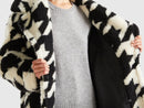 Be Optical Houndstooth Teddy Coat - Black/white