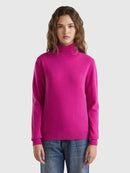 Basic Turtle Neck Jumper - Cyclamen
