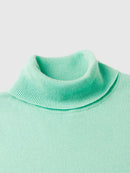 Basic Turtle Neck Jumper - Aqua