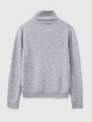 Basic Turtle Neck Jumper - Grey