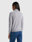Basic Turtle Neck Jumper - Grey