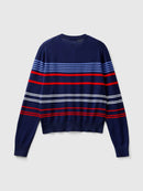 Be Sailor Stripe Cardigan - Navy