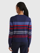 Be Sailor Stripe Cardigan - Navy
