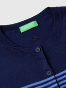 Be Sailor Stripe Cardigan - Navy