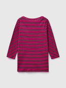 Striped 3/4 Sleeve T-Shirt