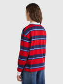 Be Sailor Long Sleeve Polo Shirt - Navy/red