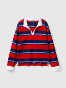 Be Sailor Long Sleeve Polo Shirt - Navy/red