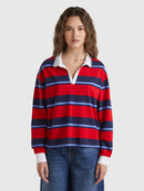 Be Sailor Long Sleeve Polo Shirt - Navy/red