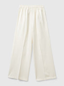 Core Elastic Waist Trouser - Cream