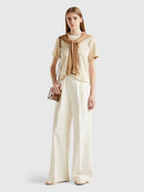 Core Elastic Waist Trouser - Cream