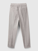 Velvet Cord Chino - Light Grey