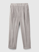 Velvet Cord Chino - Light Grey