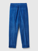Velvet Cord Chino - Airforce Blue
